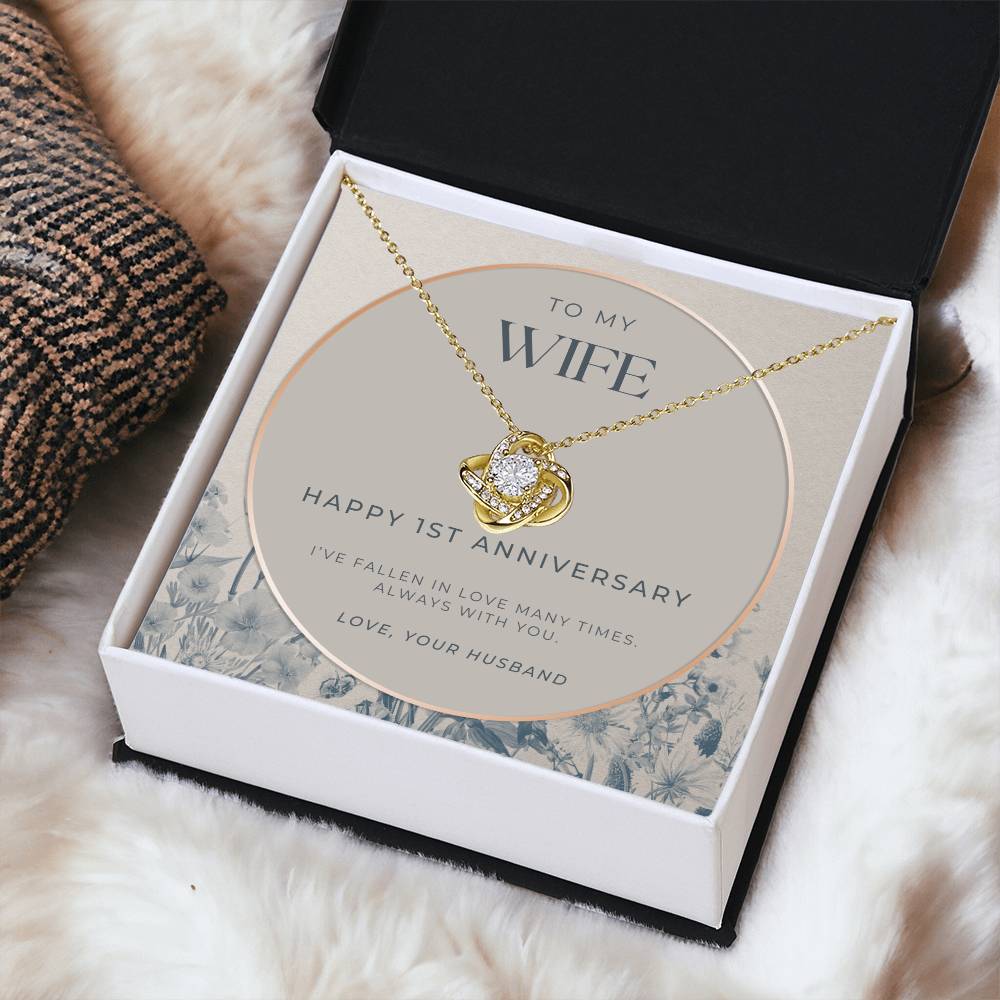 1 Year Anniversary Gift For Wife 1 Year Anniversary Gifts 1 Year Wedding Anniversary Gift Ideas 1St Wedding Anniversary Gift F(3) Love Knot Necklace