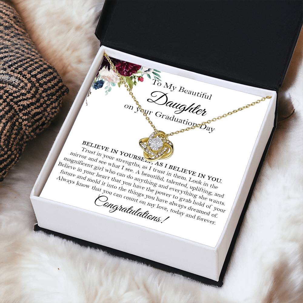 Graduation Gift For Daughter From Mom And Dad High School Masters Degree Graduation Sentimental Graduation Gift For Teenage Girl Love Knot Necklace