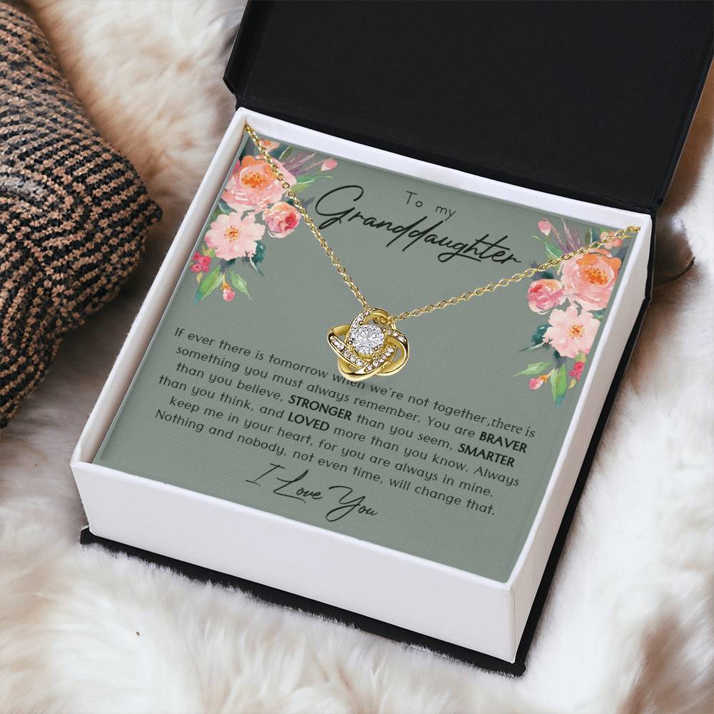 Granddaughter Gift From Grandparents Granddaughter Necklace From Grandma Love Knot Necklace