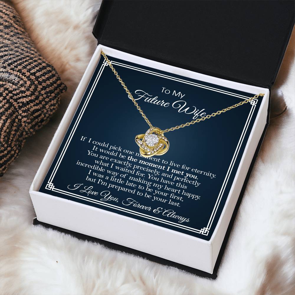 To My Future Wife Necklace Sentimental Gift For Future Wife Birthday Gift Anniversary Gift Love Knot Necklace