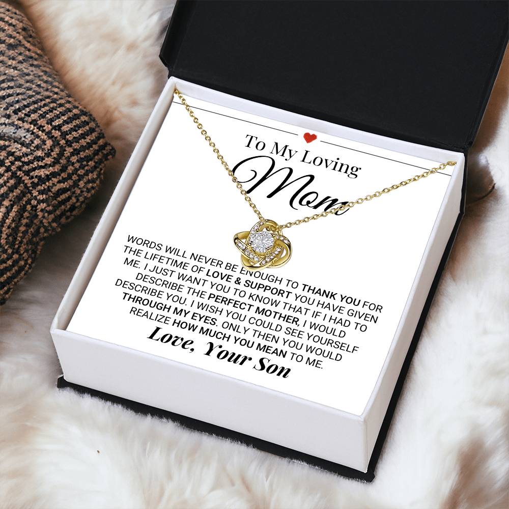 Heartfelt Mother's Day Gift For Mom Love Knot Necklace 10