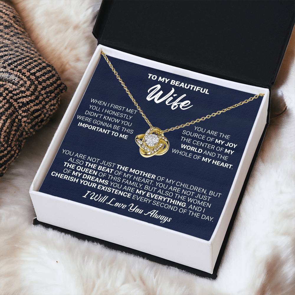 Gift For Wife My Joy The Mother Love Knot Necklace Love Knot Necklace