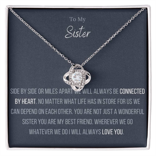 To My Sister - The Infinity Love Knot Necklace Love Knot Necklace