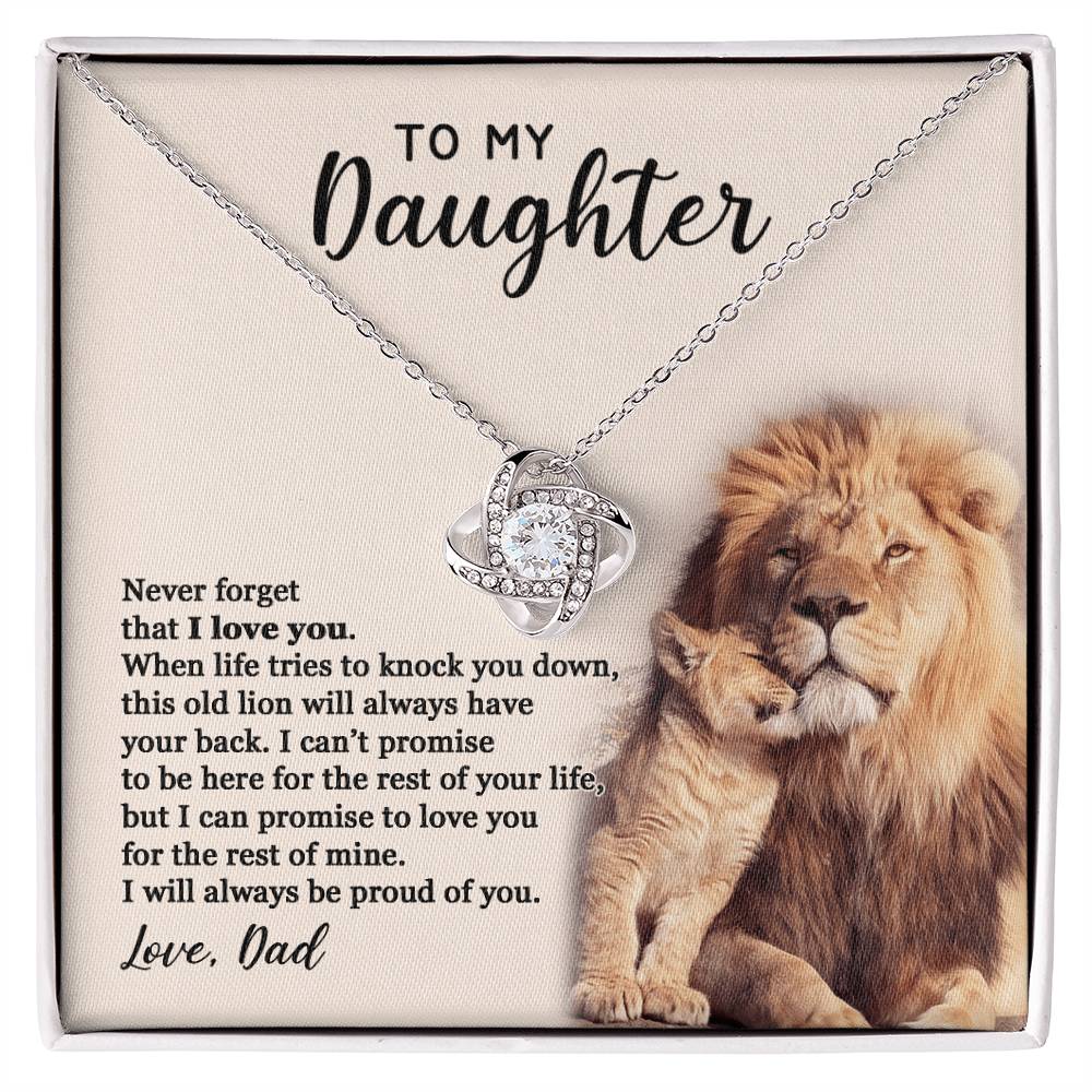 To My Daughter - Always proud of you - Love Knot Necklace