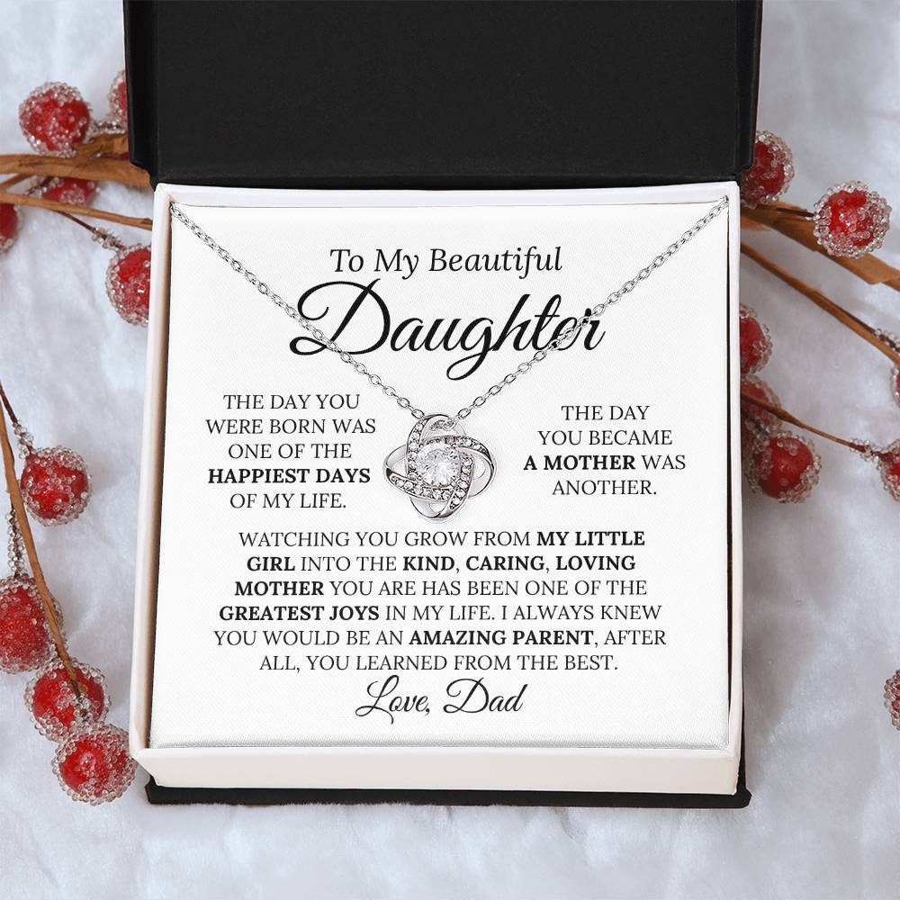 Heartfelt Mother's Day Gift For Daughter 3 Love Knot Necklace