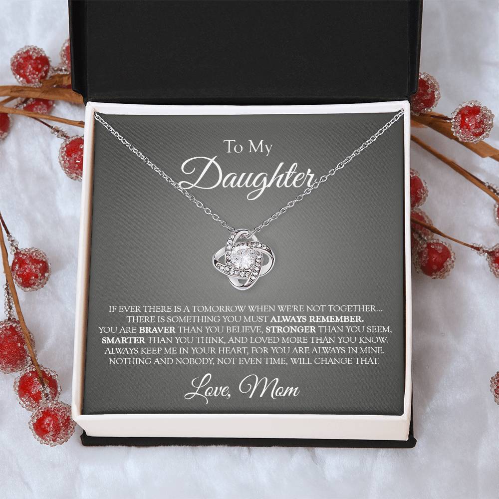To My Daughter Necklace Gift For Daughter From Mom Daughter Mother Ne Love Knot Necklace