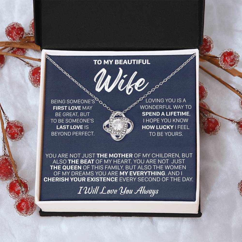 Gift For Wife - Being First The Mother Love Knot Necklace Love Knot Necklace