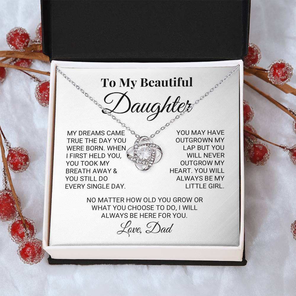 My Little Girl Daughter 1 Love Knot Necklace