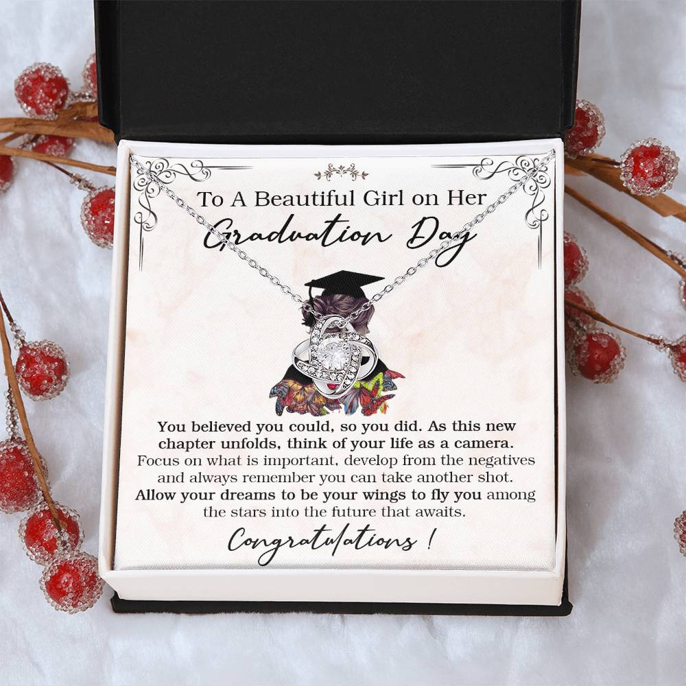 Graduation Gift For Her High School College Graduation Daughter Graduation Jewelry Gift Love Knot Necklace