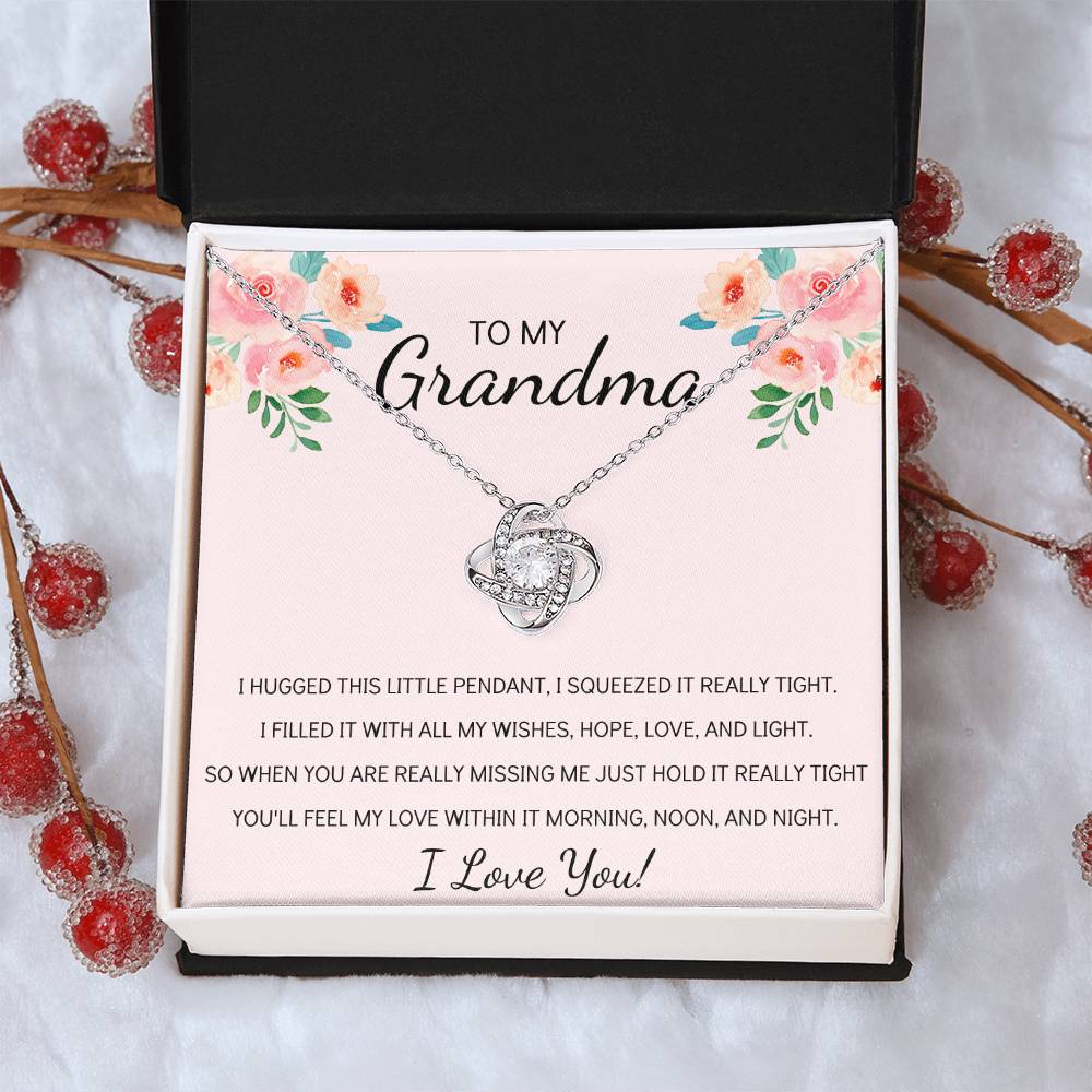 Grandma Necklace Gifts For Grandma From Granddaughter Or Grandson Mothers Day Gift Ideas For Grandma Love Knot Necklace