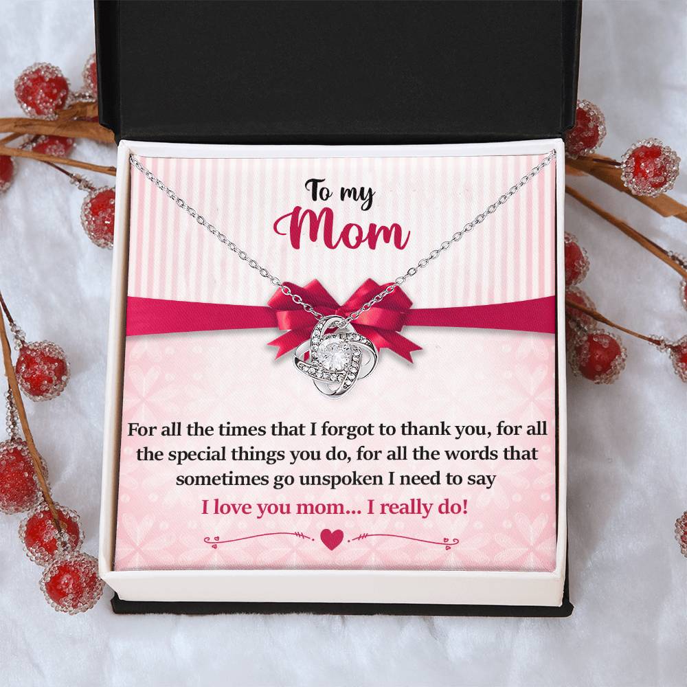 Mom - For All The Times Love Knot Necklace