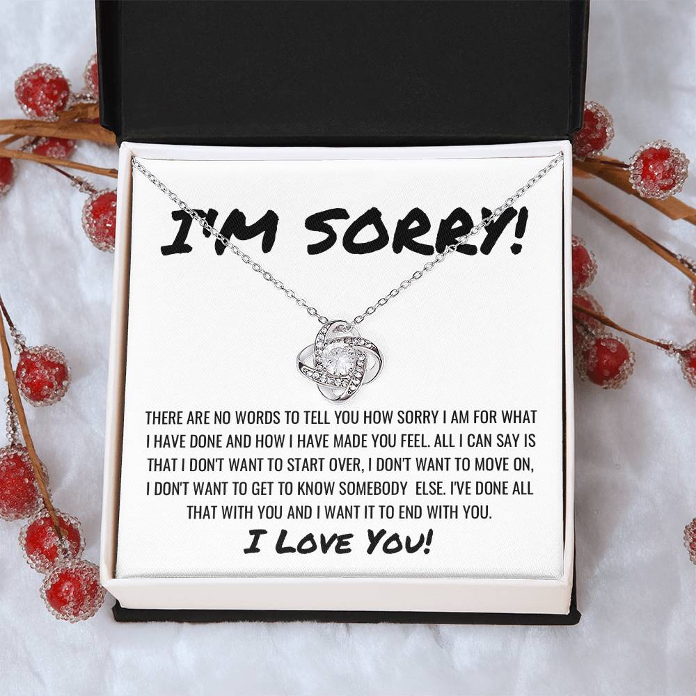 Heartfelt Apology Necklace Love Knot Necklace