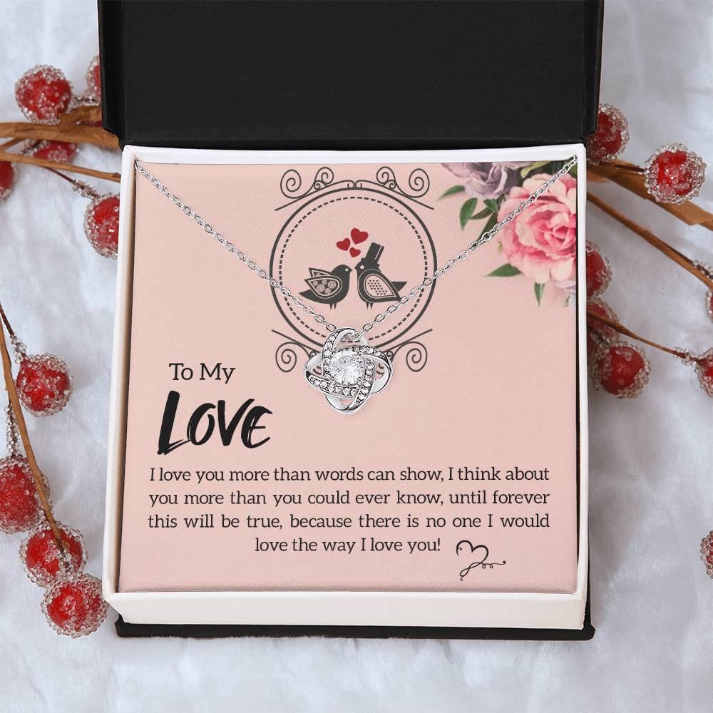 To My Girlfriend Necklace For Girlfriend Girlfriend Jewelry Girlfriend Gift Anniversary Gift For Girlfriend Love Knot Necklace