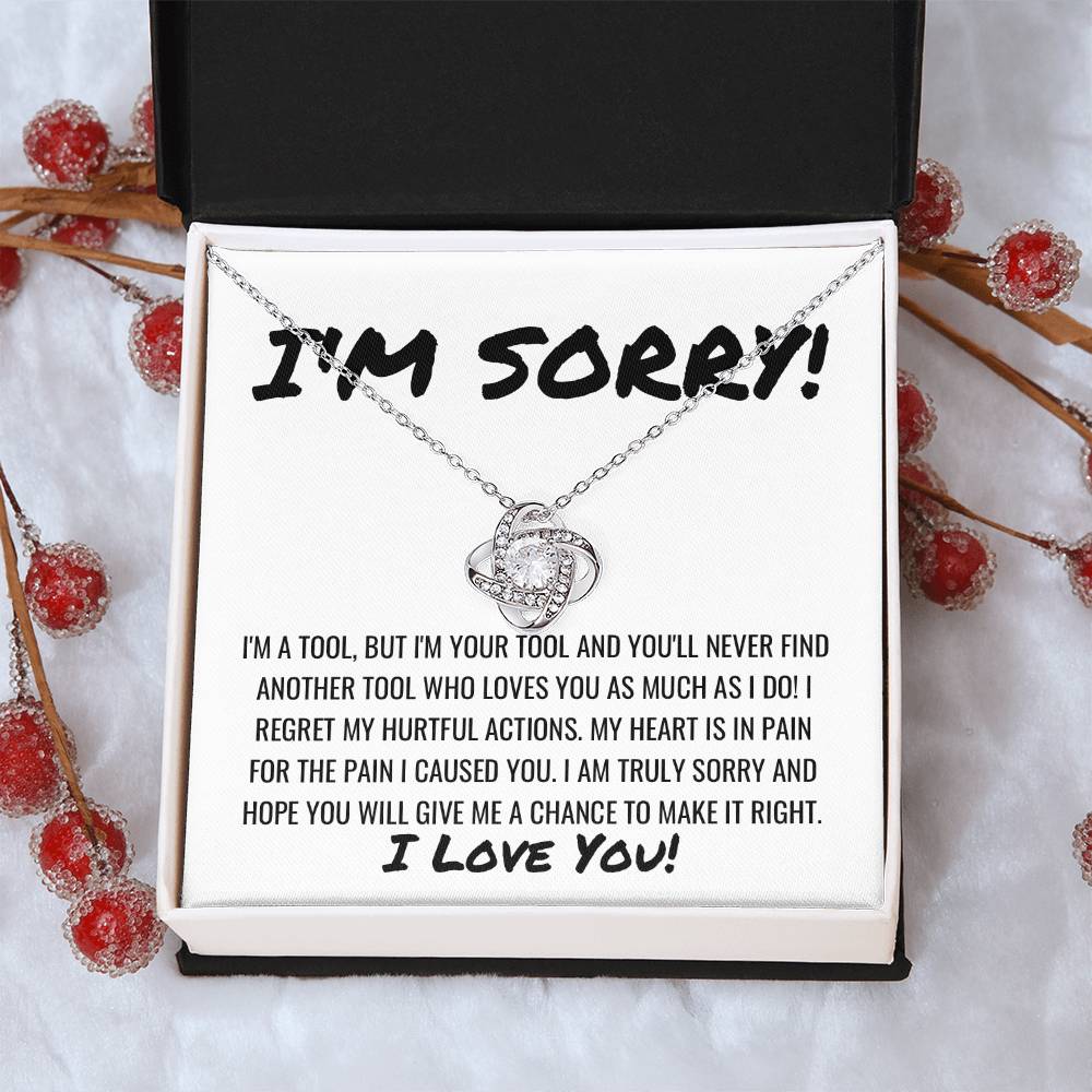 Sorry Apology Necklace 5 Love Knot Necklace