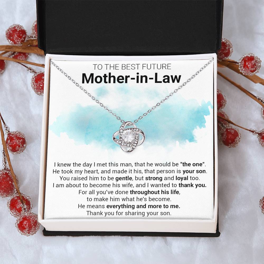 Gift For Future Mother-In-Law The One Love Knot Necklace Love Knot Necklace
