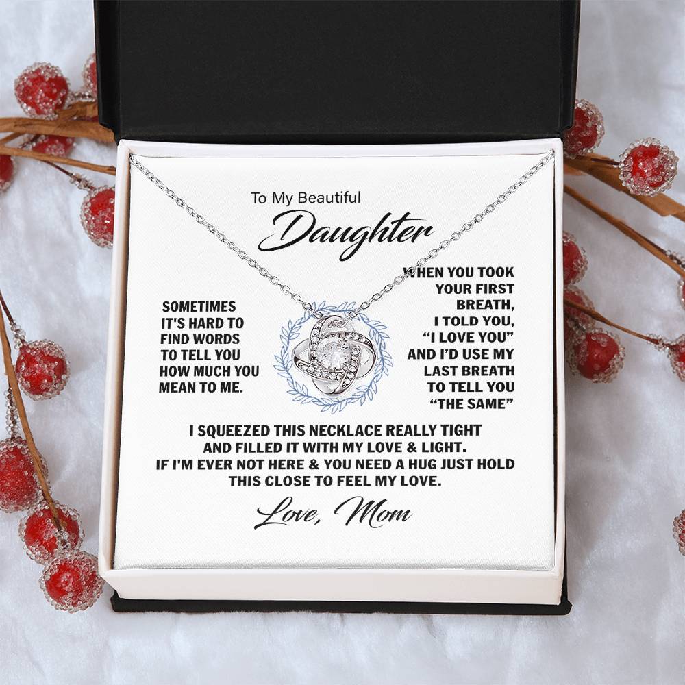 Love Knot Necklace For Daughter Love Knot Necklace