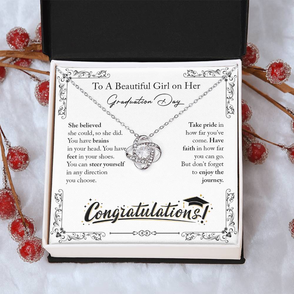 Graduation Day Gifts Ne Love Knot Necklace