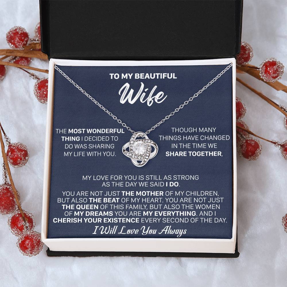 Gift For Wife - Lux I Do The Mother Love Knot Necklace Love Knot Necklace