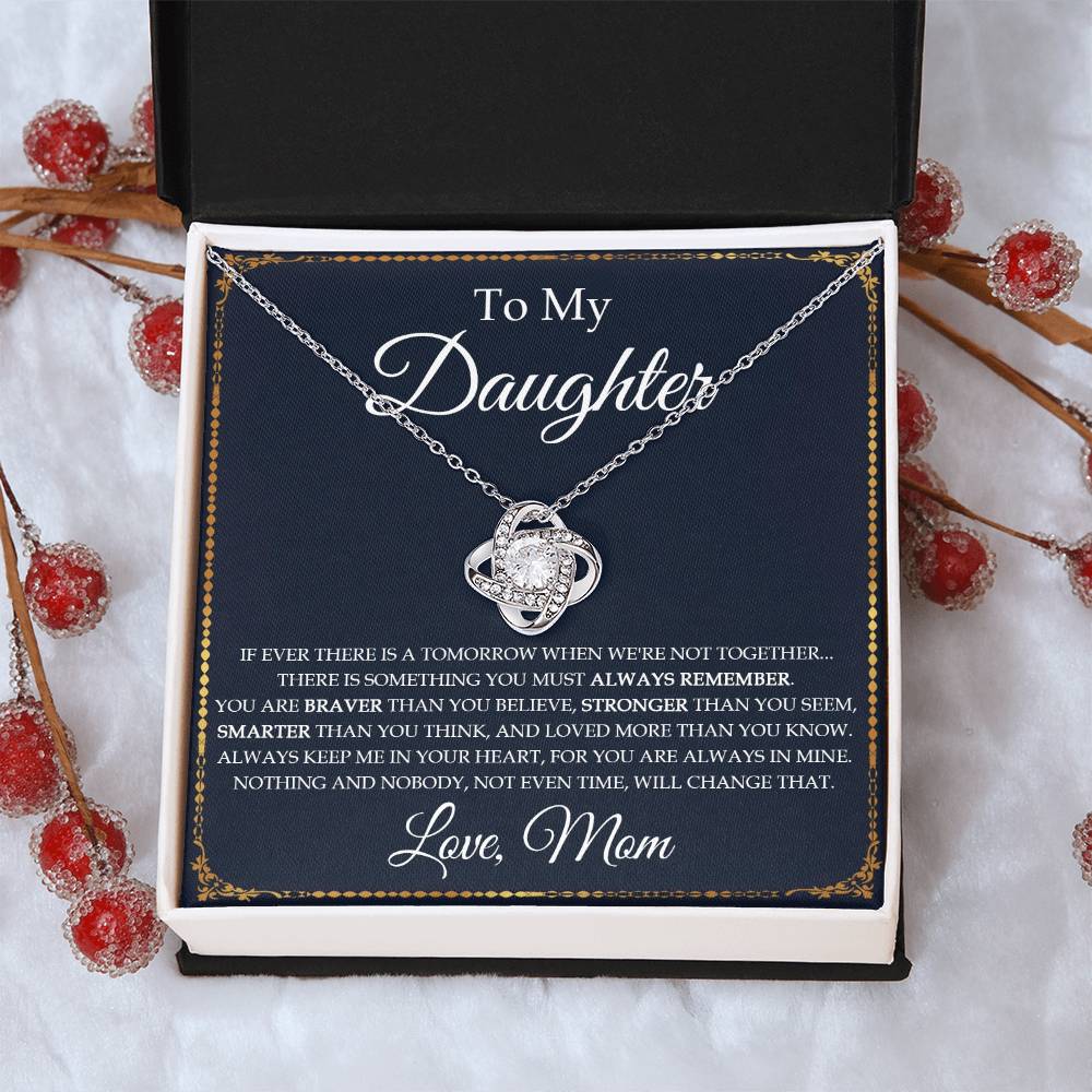To My Daughter Necklace Gift For Daughter From Mom Daughter Gift From Mom Daughter Birthday Unique Grown Up Da Love Knot Necklace