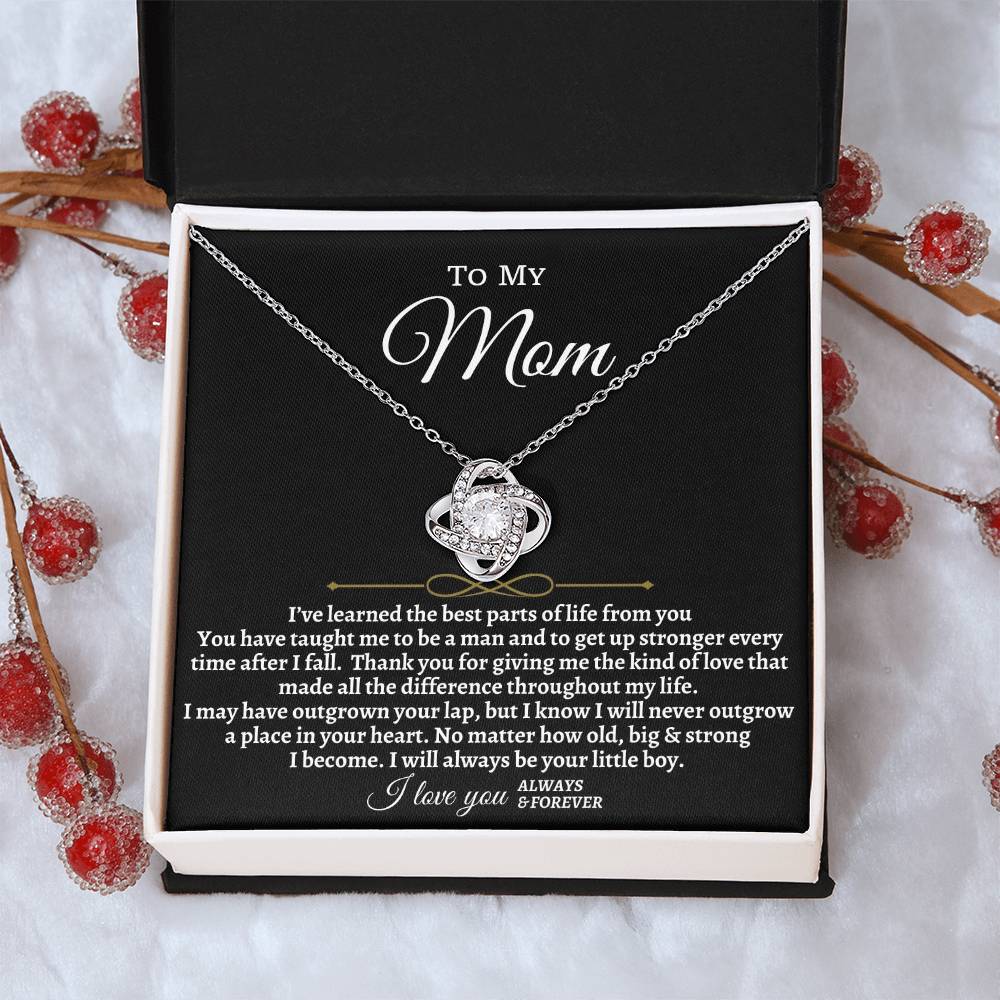 To My Mom Necklace Mom Gift From Daughter Son Mother's Day Gift Anniversary Gift Love Knot Necklace