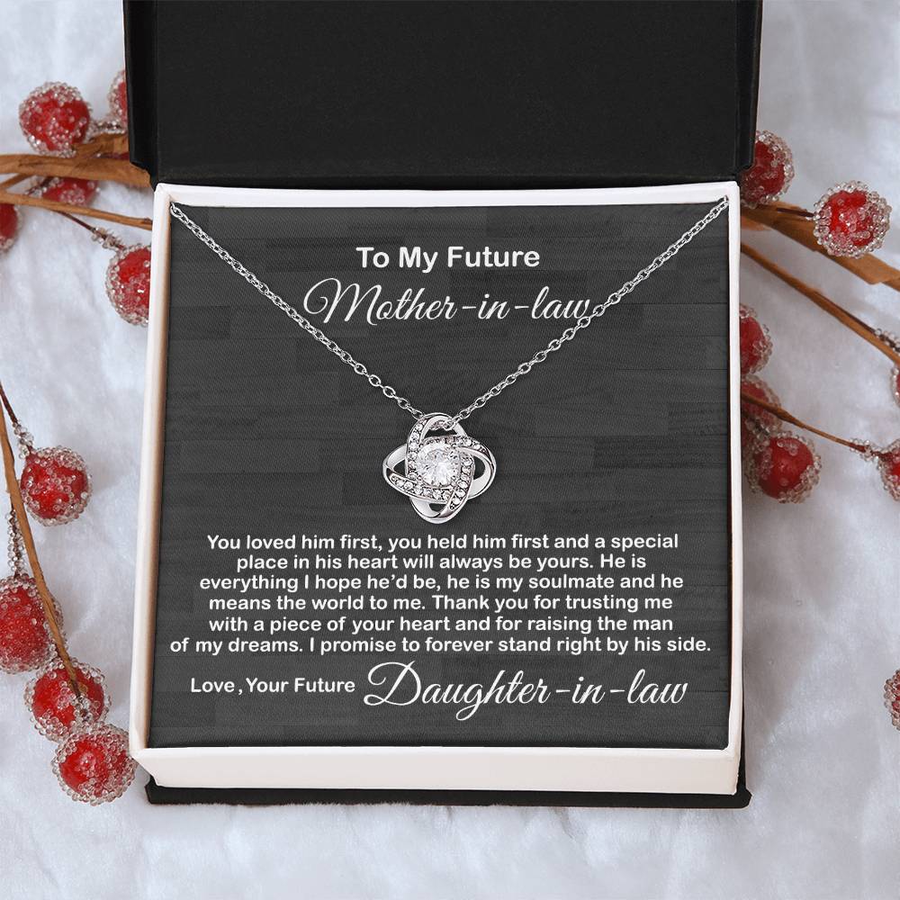 Love Knot Necklace For Mother In Law- Mother's Day Gift For Mother-In-Law Gift For Mother In Law From Daughter In Law 1 Love Knot Necklace