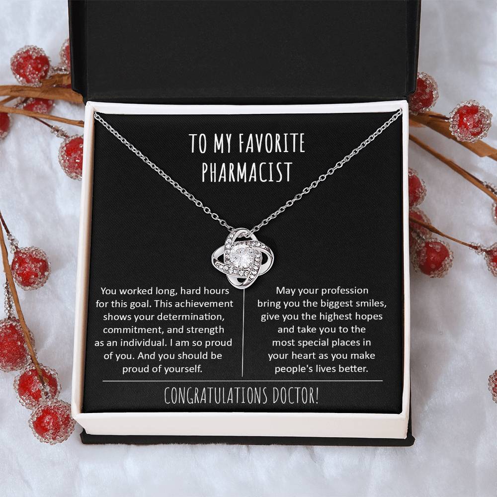 Pharmacist Graduation Gift Doctor Of Pharmacy Gift Pharmacist Doctorate Gift New Phar Love Knot Necklace