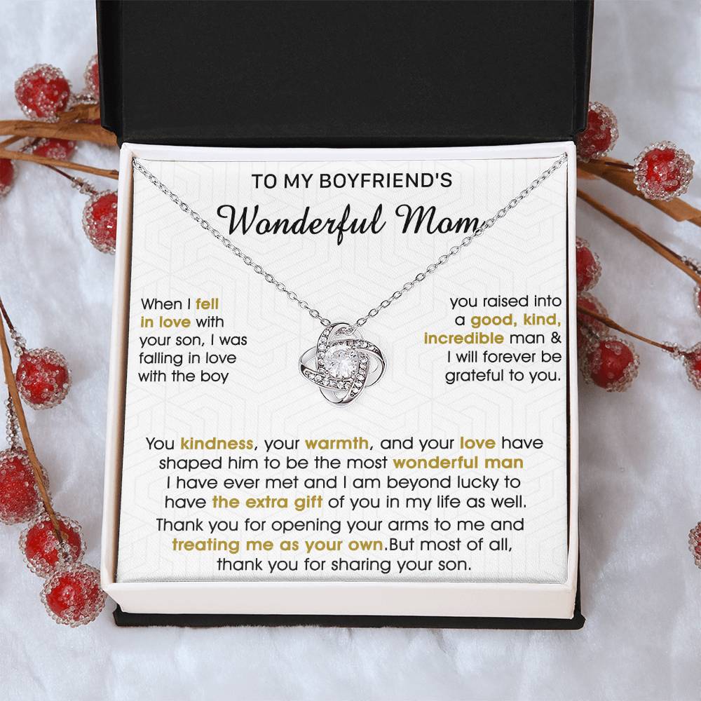 Gift For Boyfriend's Mom - As Your Own - Love Knot Love Knot Necklace