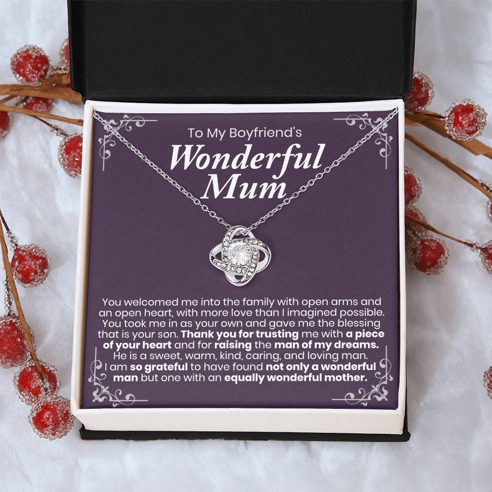 To My Boyfriend's Wonderful Mum - The Love Knot Necklace 1 Love Knot Necklace