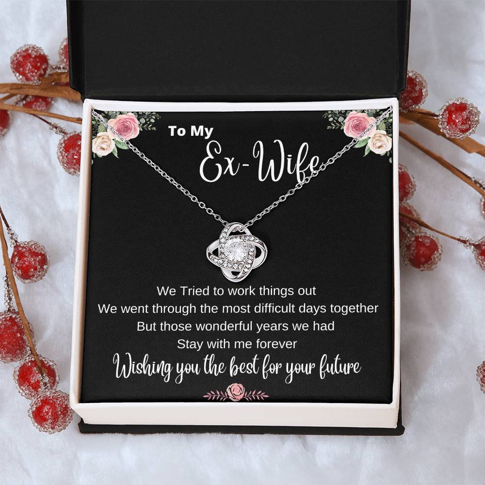 The Ex-Wife Divorced Departing Gift Former Wife For My Ex Birthday Mother's Day Breakup G Love Knot Necklace