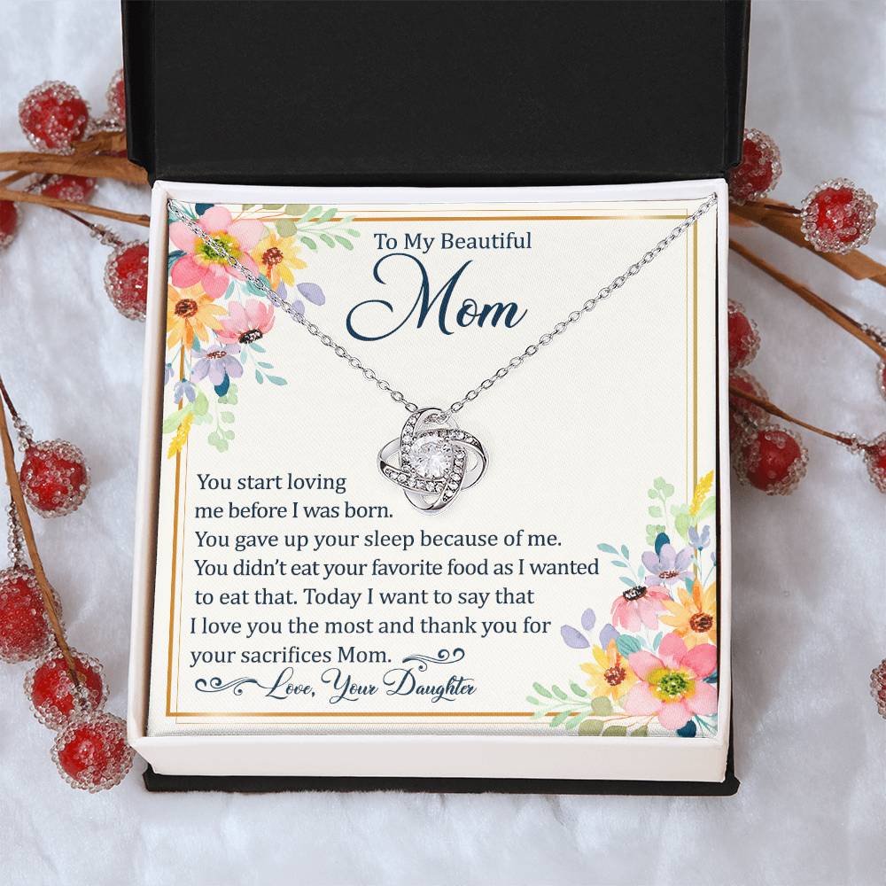 Mother's Day Happy Birthday Or Just To Say Love You Mom - 11 Love Knot Necklace