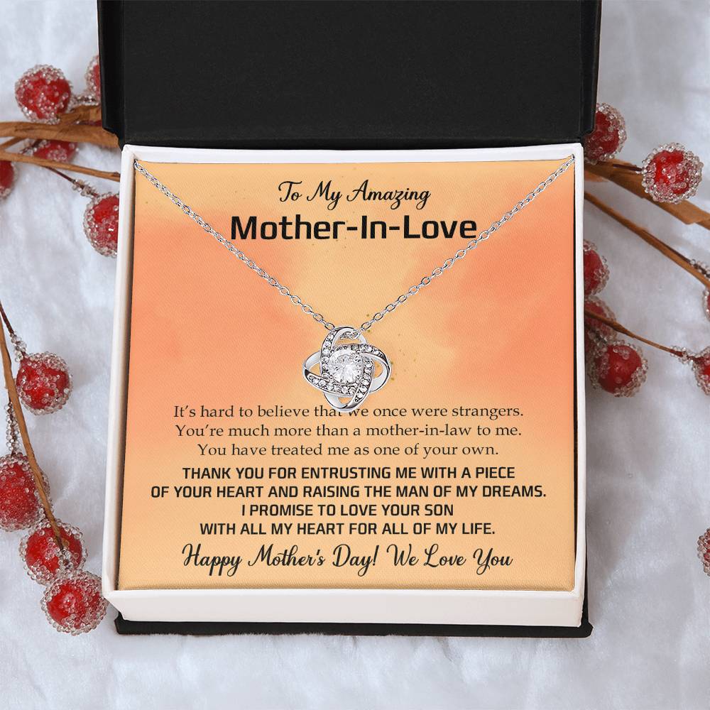 To My Mother-In-Law Love Knot Necklace Love Knot Necklace