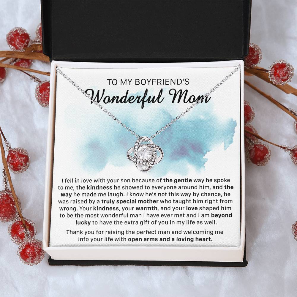 Gift For Boyfriend's Mom Gentle Way Chance Kindness Love Knot Necklace Love Knot Necklace
