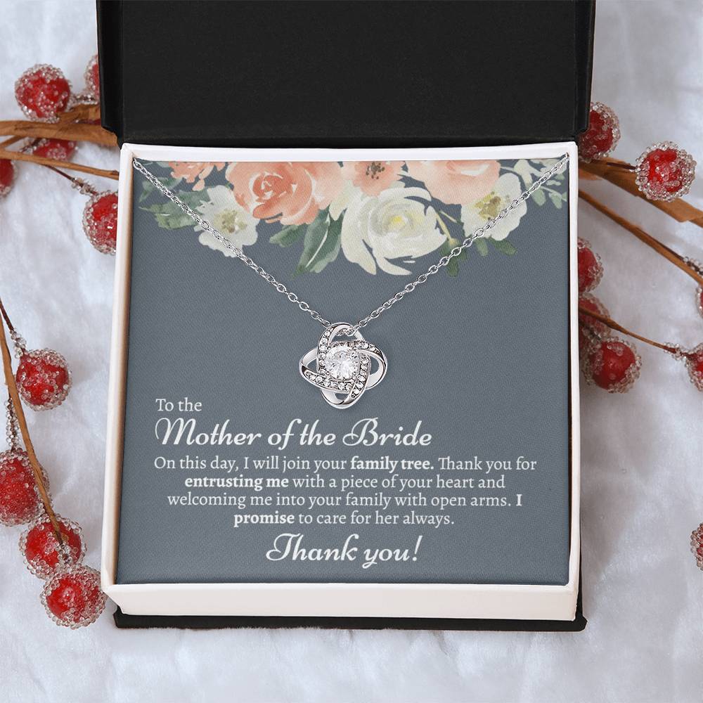 Mother Of The Bride Gift From Groom Mother In Law Wedding Gift From Groom Wedding Gift For Mother In Law From Groom Love Knot Necklace
