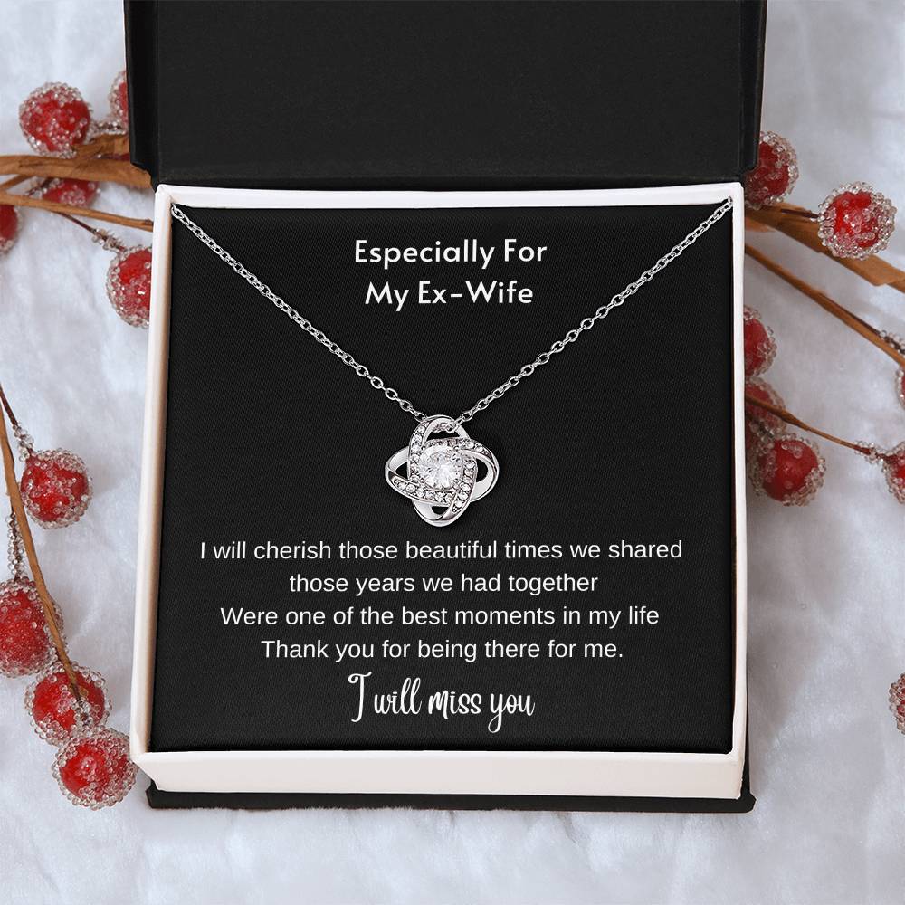 Ex-Wife Divorced Departing Gift Former Wife For My Ex Birthday Mother's Day Breakup Gift Friendship P Love Knot Necklace