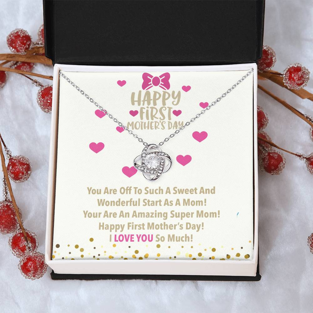 Happy First Mothers Day Love Knot Love Knot Necklace