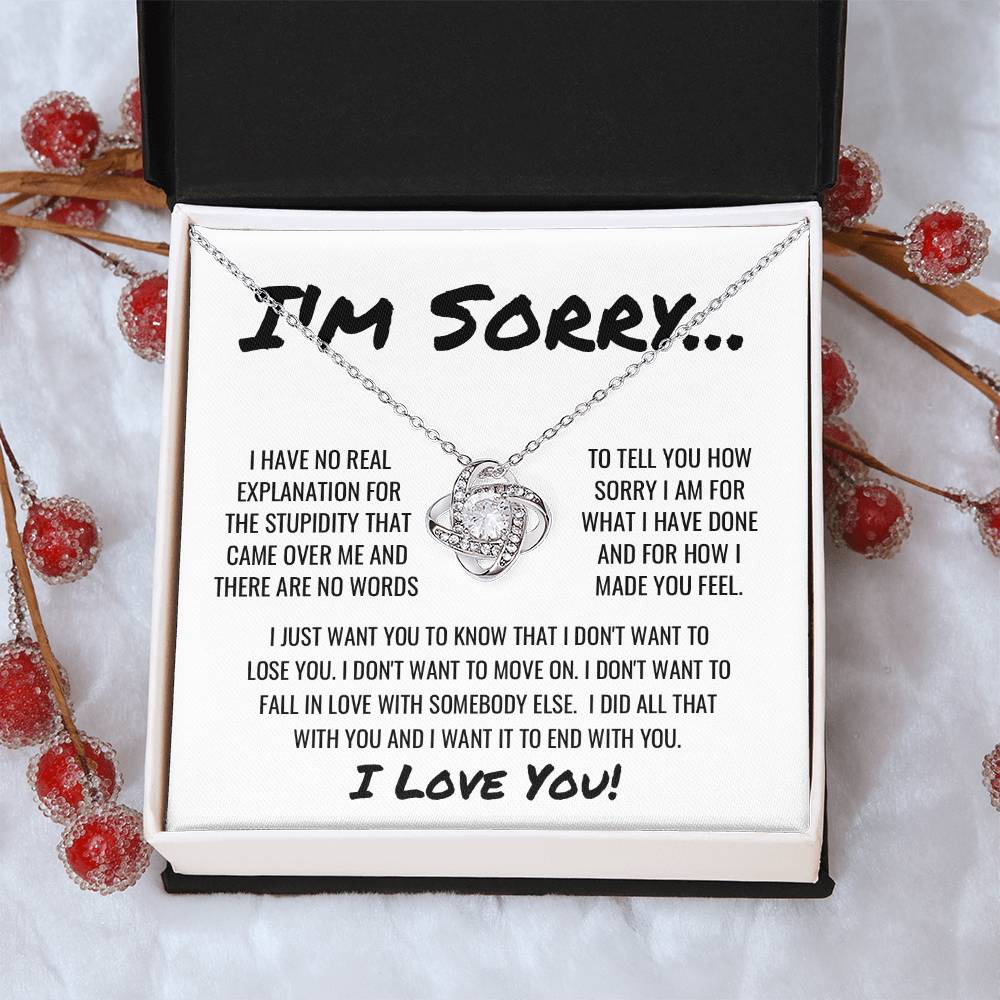 Sorry Apology - Love Knot Necklace