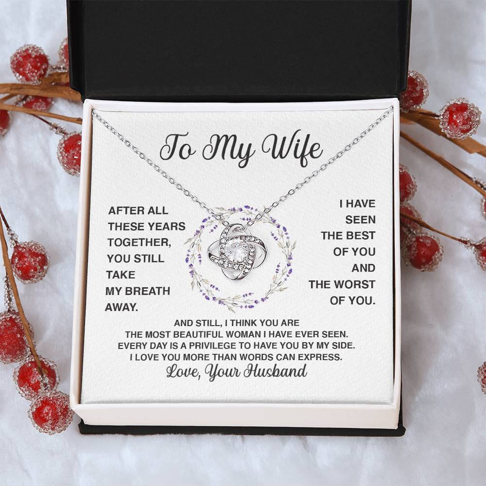 Delivery By Mother's Day Wf032 Gift Fo Love Knot Necklace