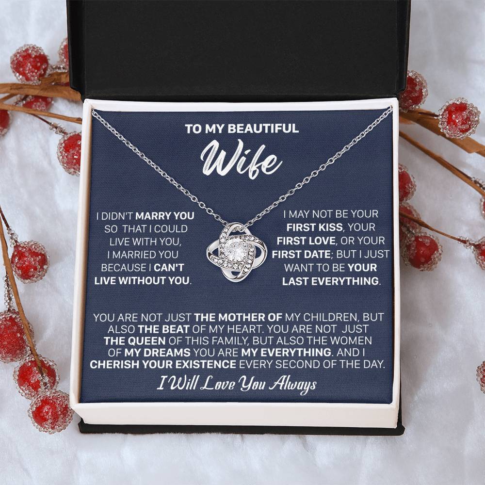 Gift For Wife - Marry The Mother Love Knot Necklace Love Knot Necklace