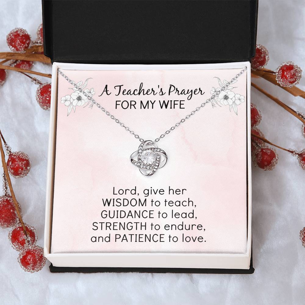 Mothers Day Gift For Wife Teacher Gifts Push Gift Ideas Wife Gift From Husband Wife Birthday Gift Ideas Wife Mother'S Day Necklaces Love Knot Necklace