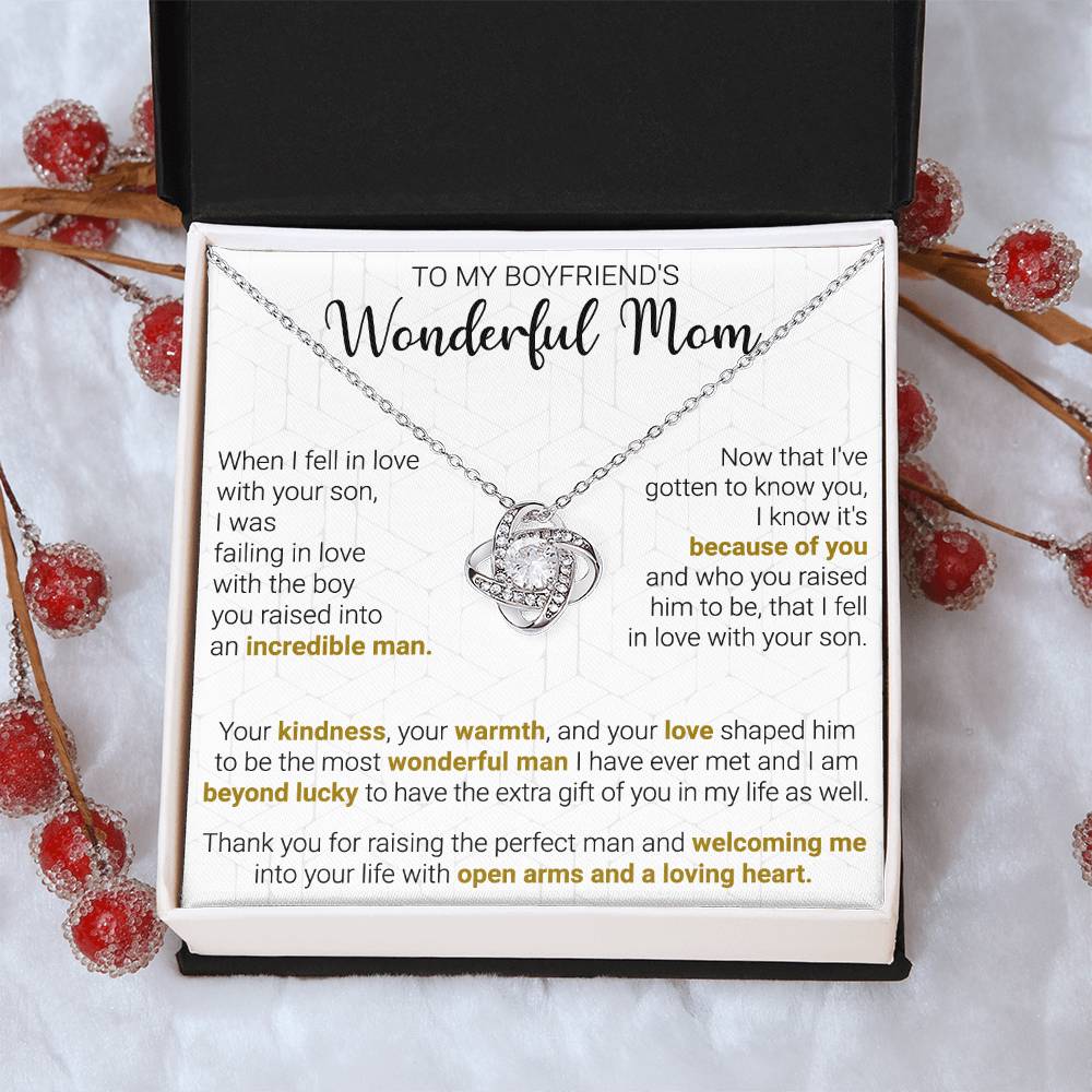 Gift For Boyfriend's Mom - Into Your Life - Love Knot Love Knot Necklace