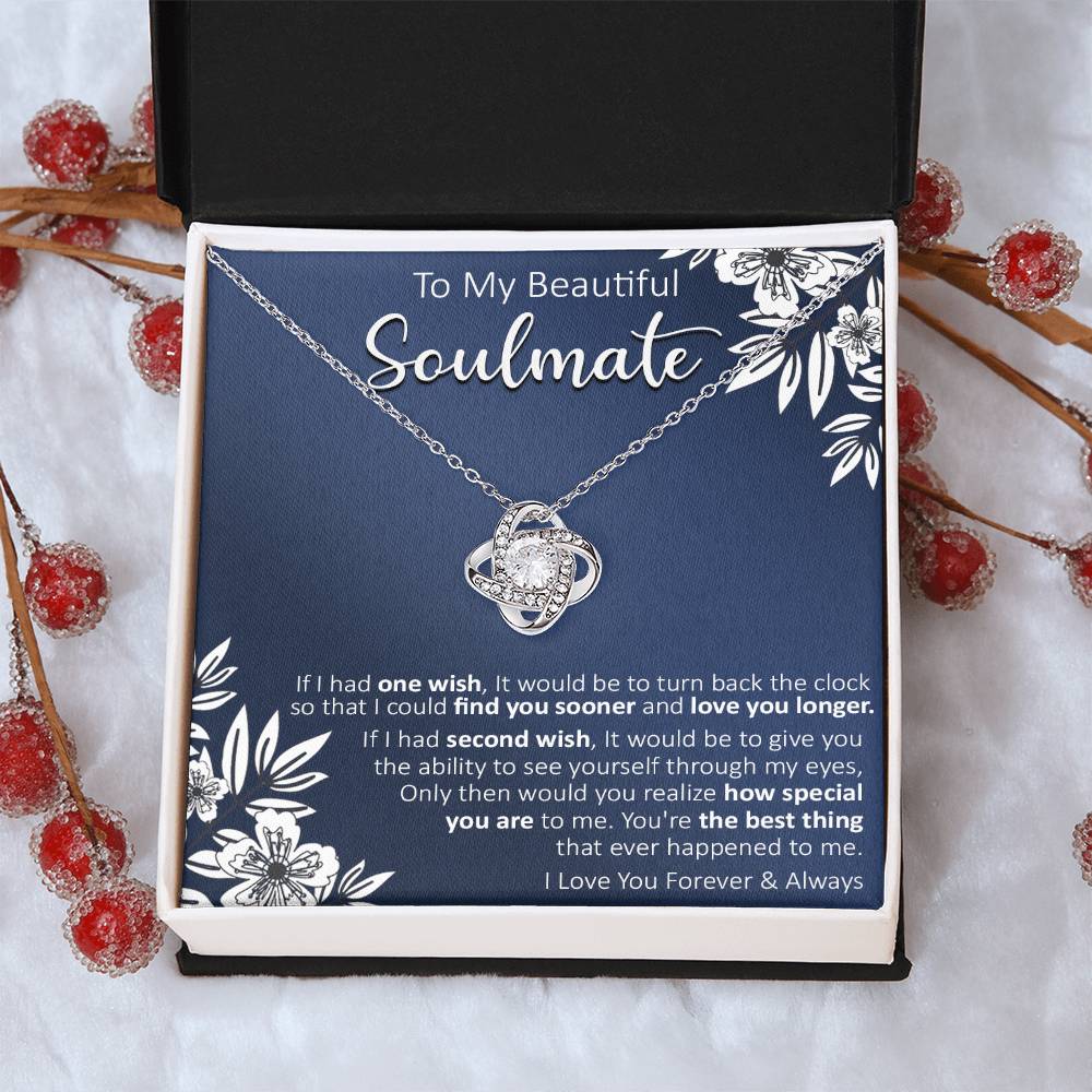 Gift For Your Soulmate - Love U Longer - Love Knot Love Knot Necklace