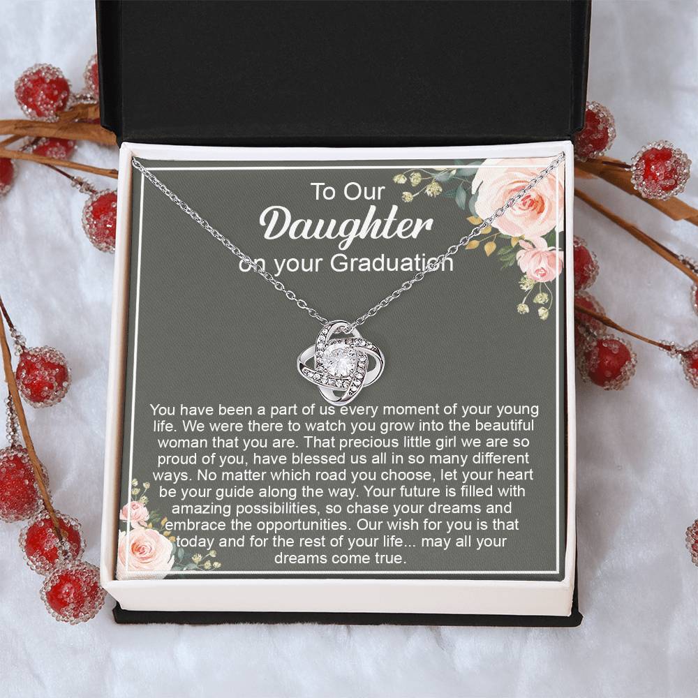Graduation Gift For Daughter Daughter High School Graduation College Class O Love Knot Necklace