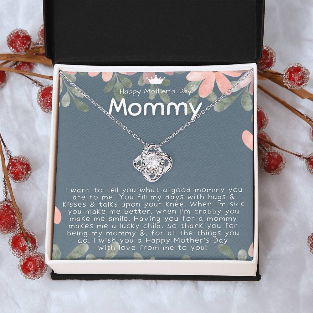 Mothers Day Gifts From Baby 1St Time Mothers Day Gift Mothers Day Necklace Gifts First Time Mom Mothers Day Gift From Baby - Love Knot Necklace