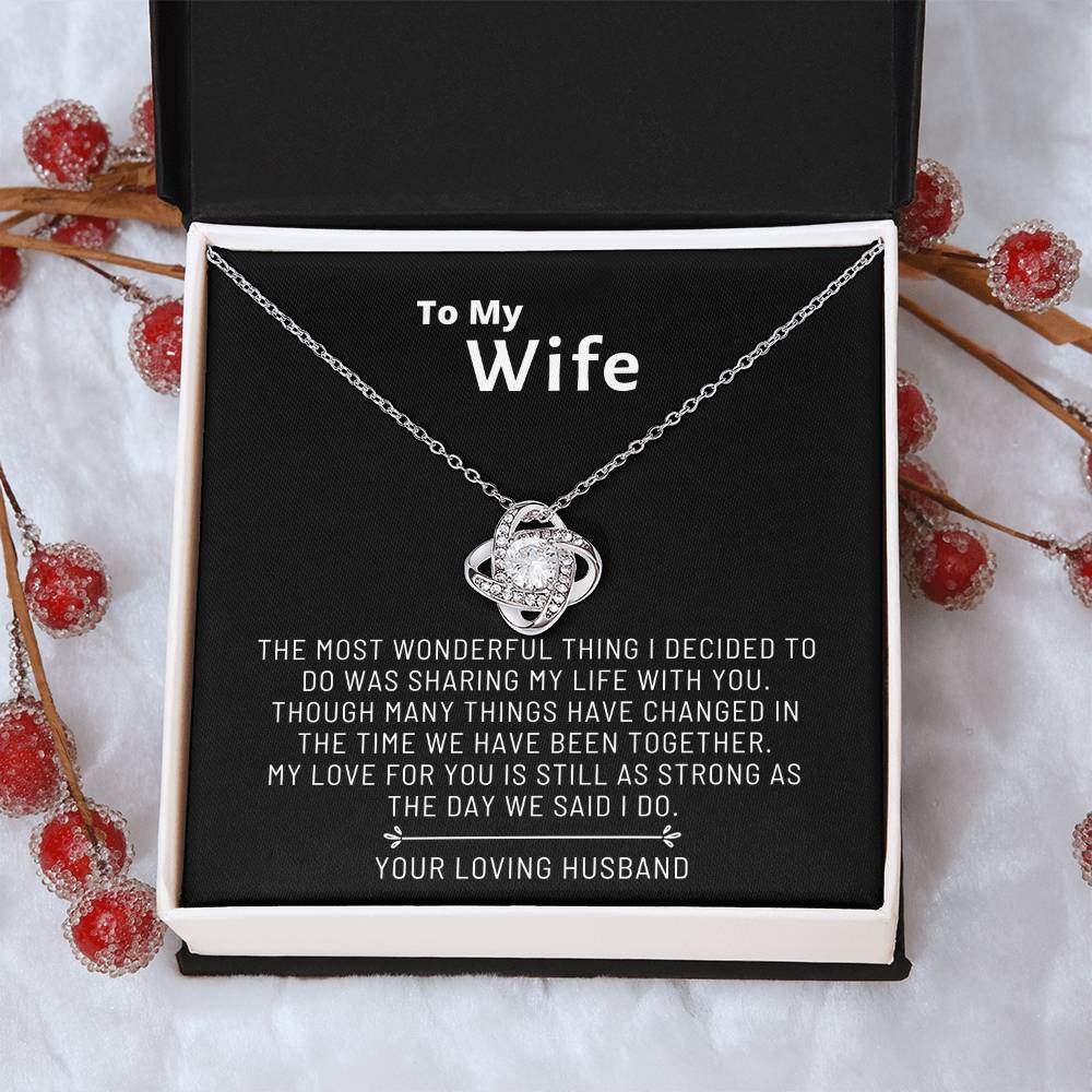 Almost Gone To My Wife From Husband Unique Romantic Gifts For Wife Birthday Anniversary Christmas & Valentine Love Knot Necklace