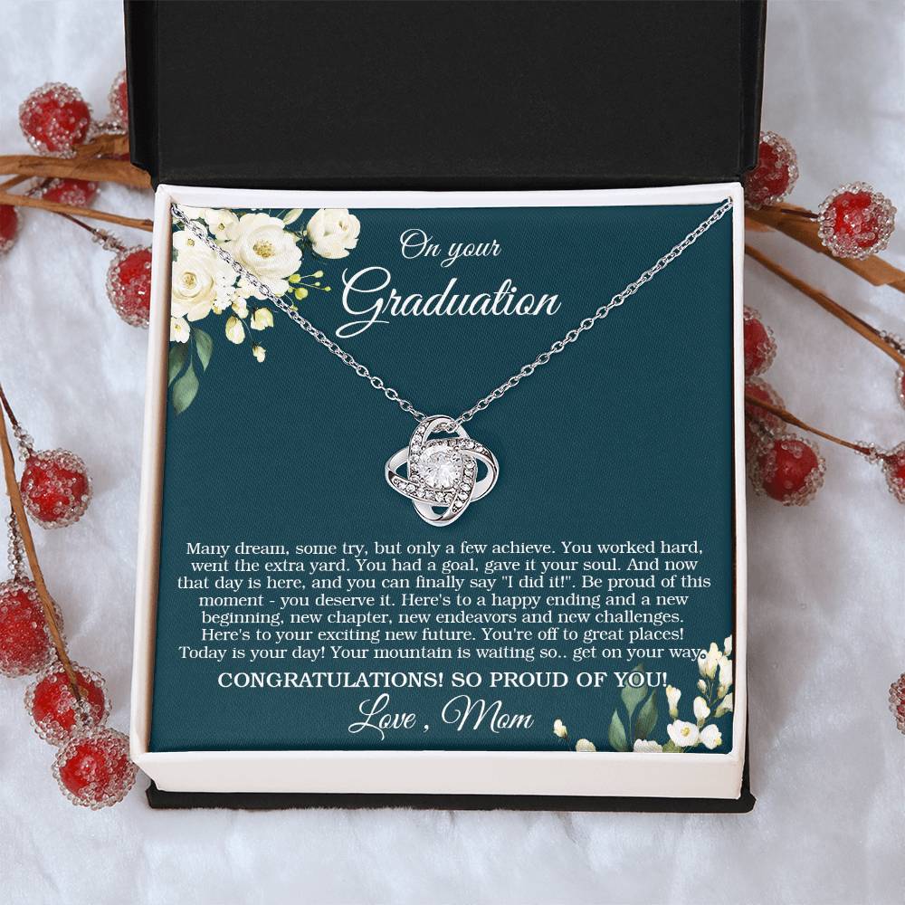 Graduation Gift For Daughter High School College Graduation Class Of 2022 Love Knot Necklace
