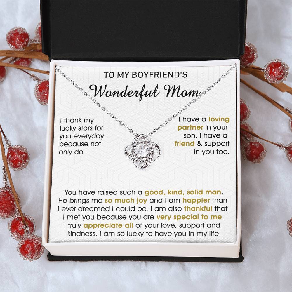 Gift For Boyfriend's Mom - All Of Your Love - Love Knot Love Knot Necklace