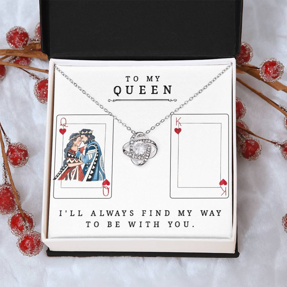 I'll Always Find My Way To Be With Love Knot Necklace