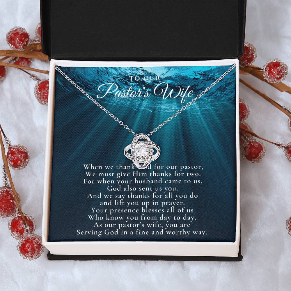 Pastors Wife Appreciation Gift Necklace Bible Study Gift Christmas Present For Pastors Wife Best Preacher Wife Gift Priest Wife Gift 1 Love Knot Necklace