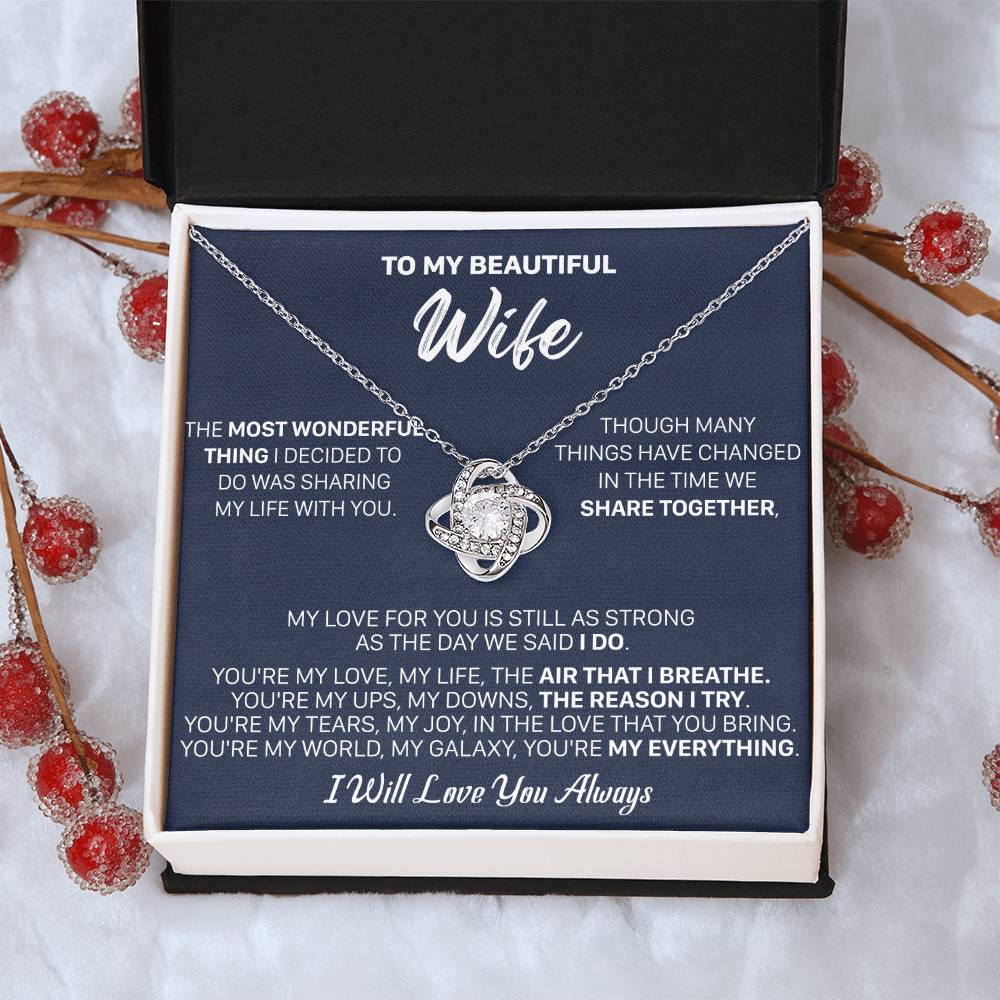 Gift For Wife I Do I Breath Love Knot Necklace Love Knot Necklace