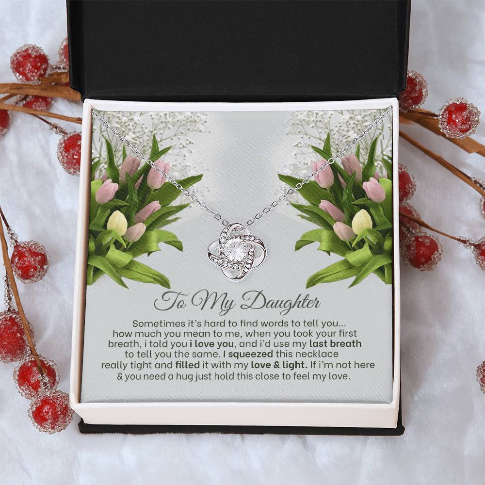 Love Knot Necklace For Daughter 3 Love Knot Necklace